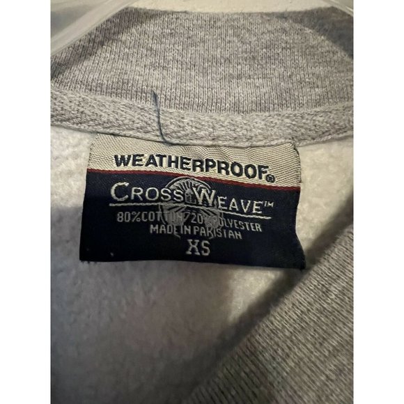 VINTAGE Cross Weave Sweatshirt University Minnesota Weatherproof Oversized Women - Picture 3 of 8